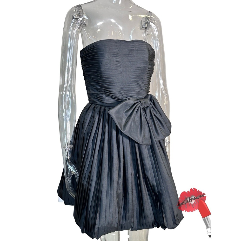 Vintage Cocktail Mini Dress 6‎ Black Julie Duroche After Five Collection 80s